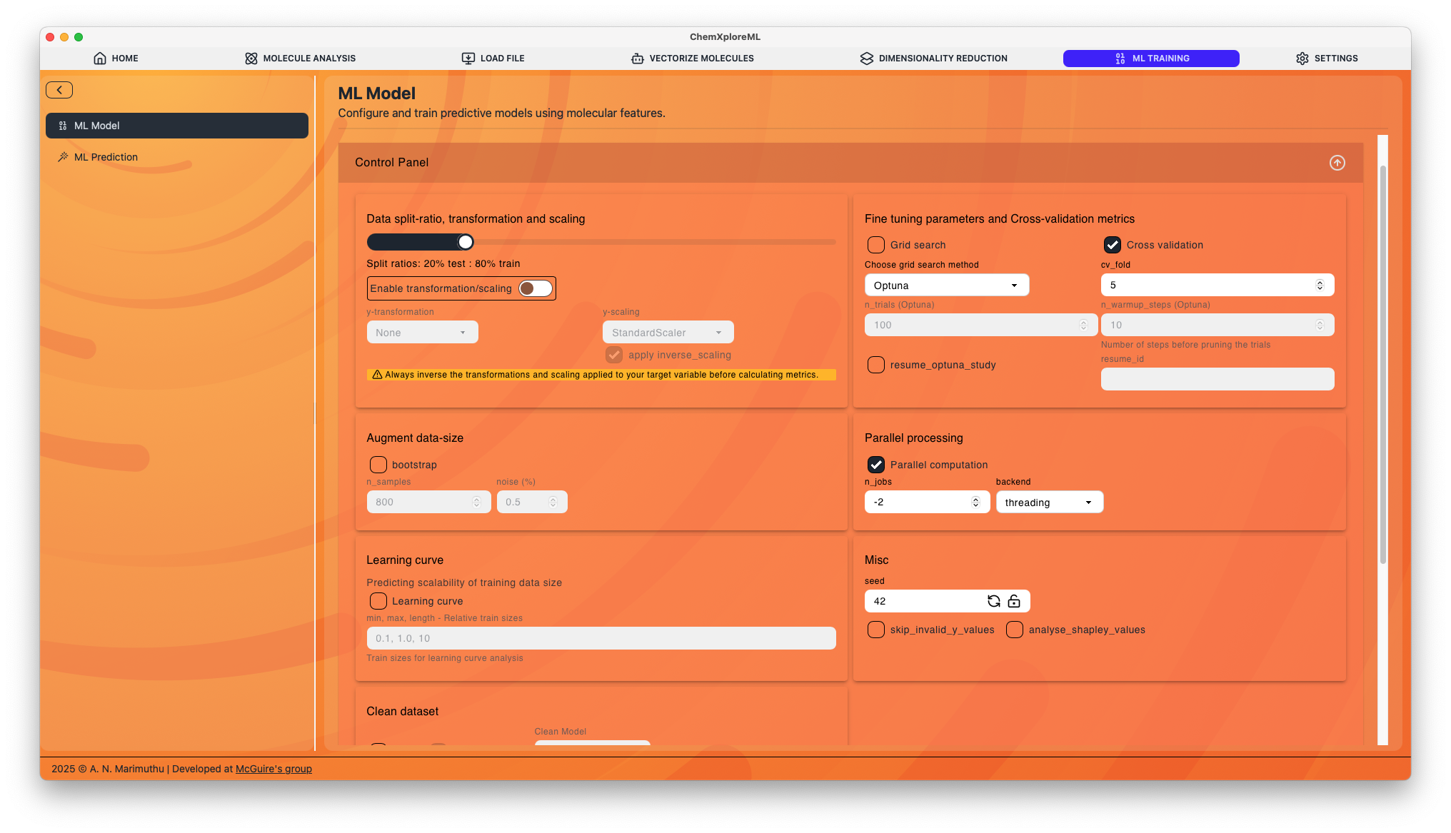 ML Control Panel