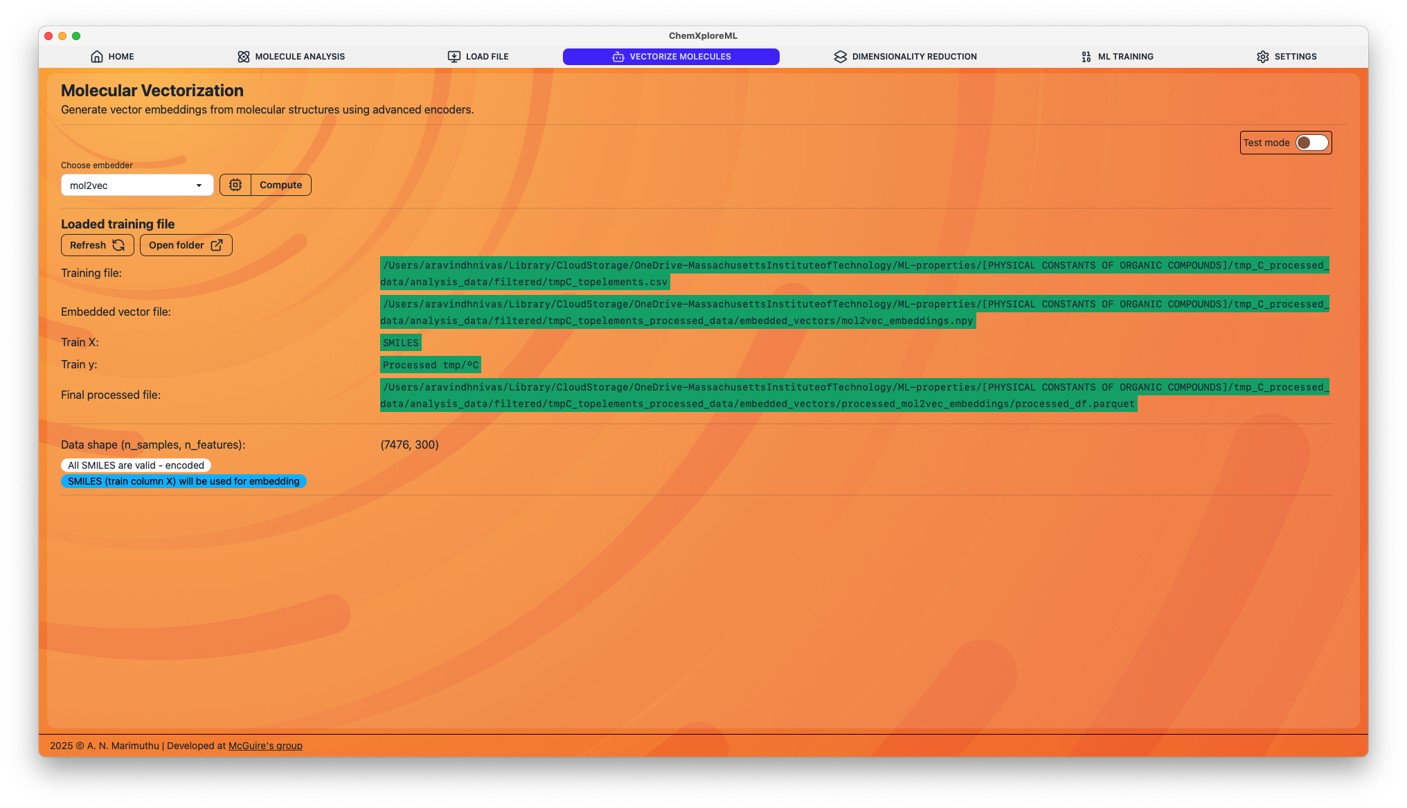 Vectorize Molecules Interface